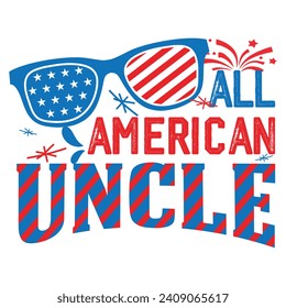 All American Uncle, independence day, Designs Bundle, Streetwear T-shirt Designs Artwork Set, Graffiti Vector Collection for Apparel and Clothing Print