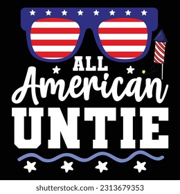 All American Untie 4th of July svg