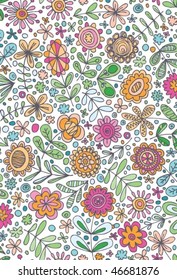 All Around The Garden Three Seamless Pattern