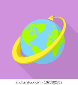 All around the globe icon. Flat illustration of all around the globe vector icon for web design