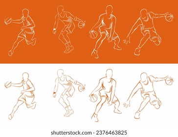  alle Basketball-Vektorgrafik-Logos