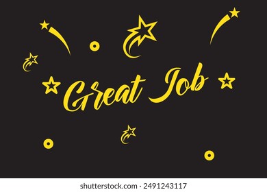 All the best. Beautiful greeting card poster, calligraphy black text Word star fireworks. Hand drawn, design elements. Handwritten modern brush lettering on a white background isolated vector