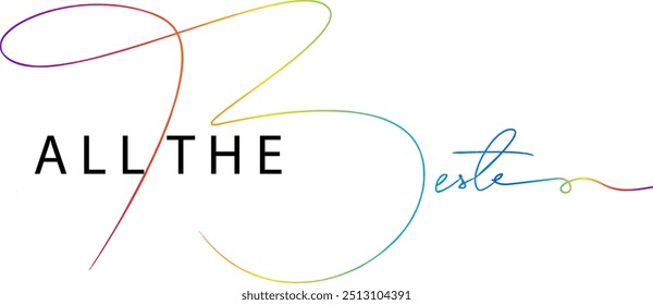 All the Best gradient text on brick wall background, gradient text
