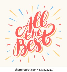 All the best. Greeting card.