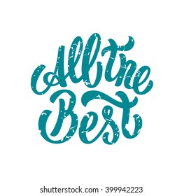 All the Best lettering text