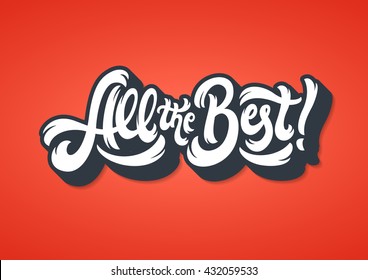 All the Best lettering text banner