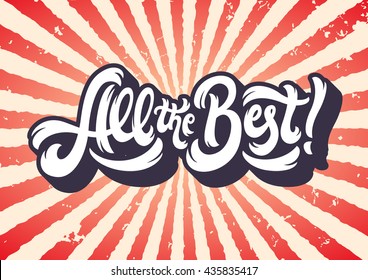 All the Best lettering text banner