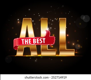 All the best motivational graphic for best wished - vector eps10