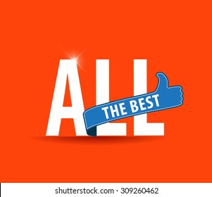 All the best motivational graphic for best wished - vector eps10