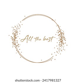 all the best sign on white background