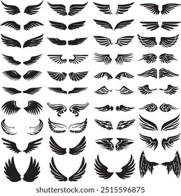 All birds and angels wings vector editable