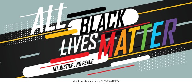 All Black Lives Matter Or Trans Black Lives Matter Banner For Road Protest, March Or Rally.