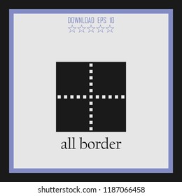 all border vector icon
