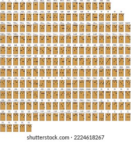 All C chord diagrams for musicians, music schools. music book