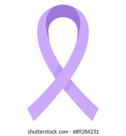 All cancer awareness ribbon icon, vector illustration flat style design isolated on white. Colorful graphics