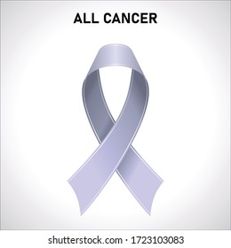 All Cancer Lavender Ribbon Vector