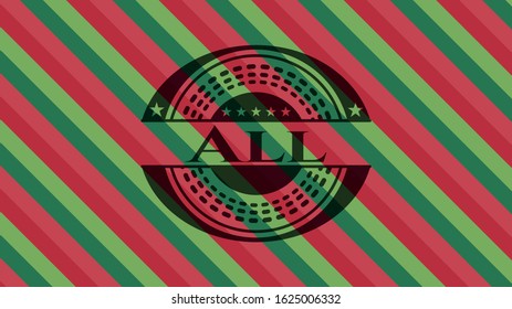 All christmas style emblem. Vector Illustration. Detailed.