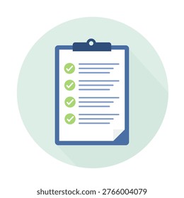 all Clipboard tasks have been completed concept illustration flat design, simple and modern graphic element