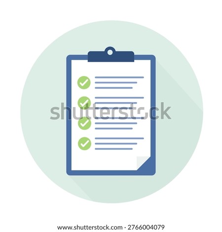 all Clipboard tasks have been completed concept illustration flat design, simple and modern graphic element