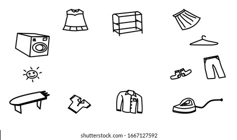 All clothes and laundry related equipment.
