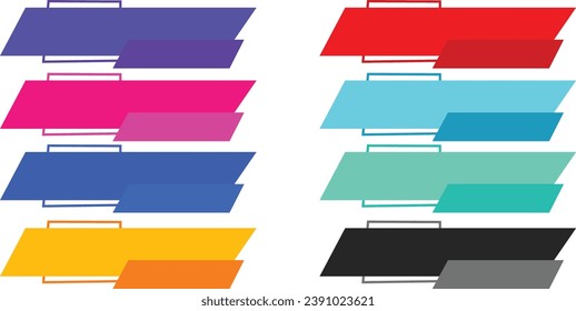 All color vector design lower third pack. News Lower Thirds Pack. TV News Bars Set Vector lower third pack.	