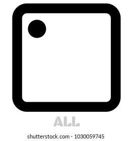All conceptual graphic icon. Design language element, graphic sign.