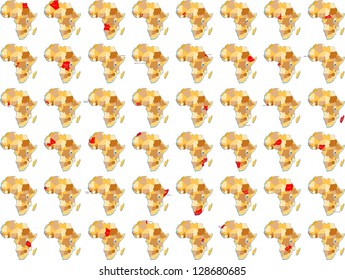 All countries in Africa