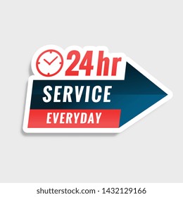 all day 24 hours service label design