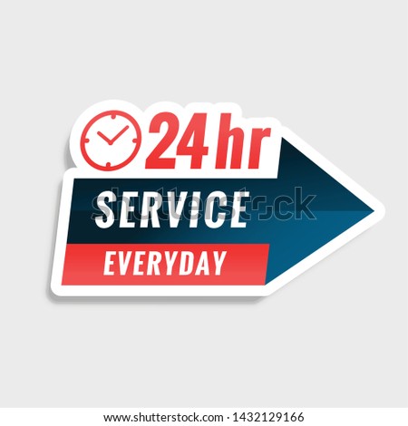 all day 24 hours service label design