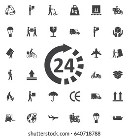All day delivery icon. Set of Post delivery icons