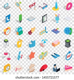 All day icons set. Isometric style of 36 all day vector icons for web for any design