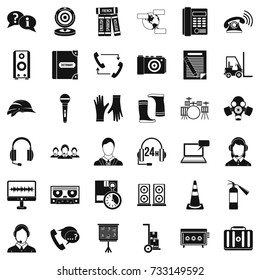 All day icons set. Simple style of 36 all day vector icons for web isolated on white background