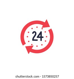 all the day service flat style icon vector illustration design