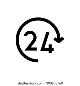 All day, twenty four hours line icon. Pixel perfect fully editable vector icon suitable for websites, info graphics and print media.