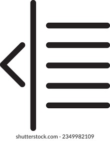 Alle Dedent Edit Outline Icon