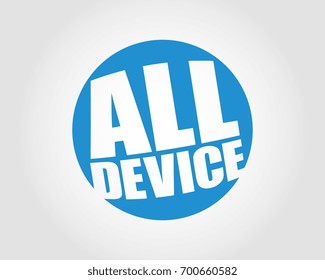 All device. blue label