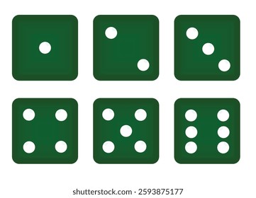 All dices numbers. vector illustration