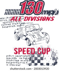 All Divisions Speed Cup Cars Kids T-shirt Design