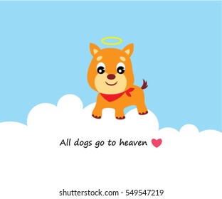 All Dogs Go To Heaven Sympathy Card