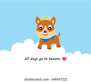 All Dogs Go To Heaven Sympathy Card