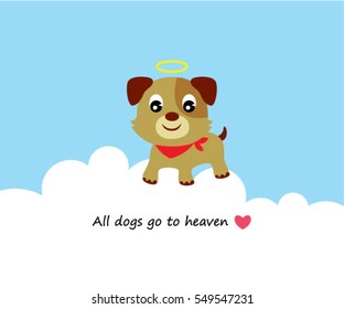 All Dogs Go To Heaven Sympathy Card