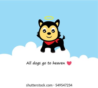 All Dogs Go To Heaven Sympathy Card