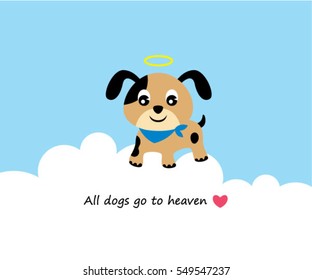 All Dogs Go To Heaven Sympathy Card