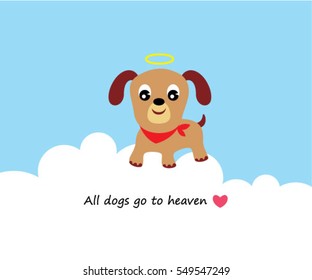 All Dogs Go To Heaven Sympathy Card