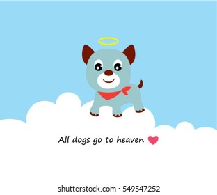 All Dogs Go To Heaven Sympathy Card