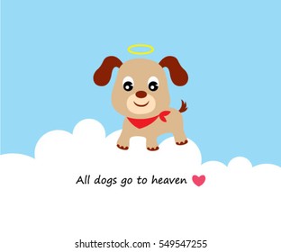 All Dogs Go To Heaven Sympathy Card