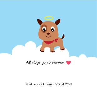 All Dogs Go To Heaven Sympathy Card