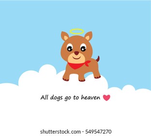 All Dogs Go To Heaven Sympathy Card