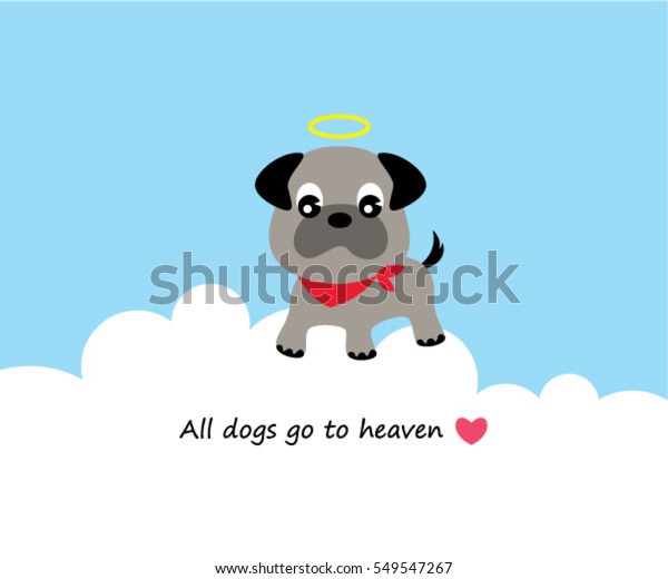 All Dogs Go Heaven Sympathy Card Stock Vector Royalty Free