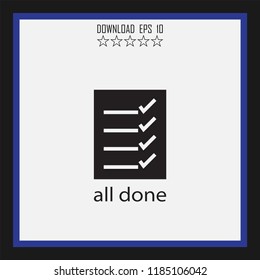 all done vector icon